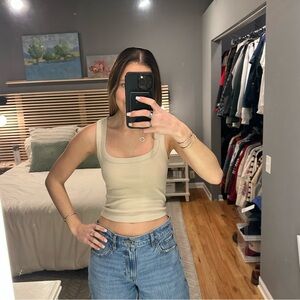 Abercrombie & Fitch Beige Tank Top